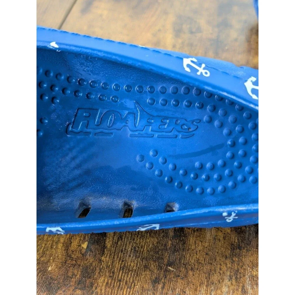 Floafers Men’s Country Club Driver 2.0 Size 8 Navy W/White Anchors